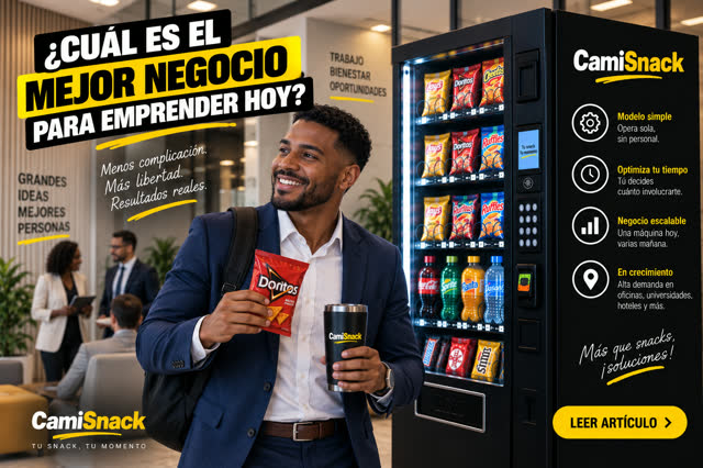 Comparando opciones de franquicia frente a una máquina expendedora CamiSnack