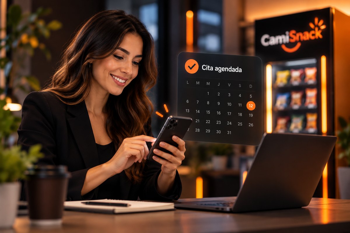 Una clienta agendando su cita desde el teléfono